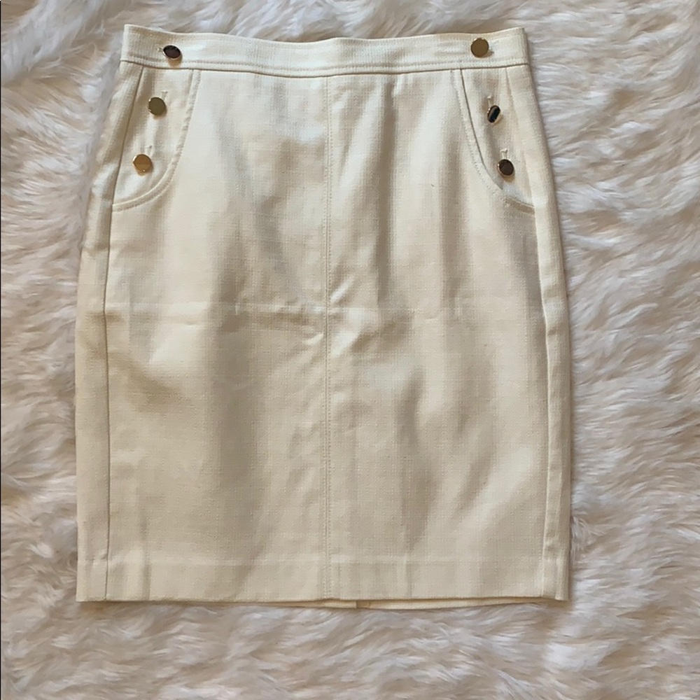 LOFT cream pencil skirt NWT!!